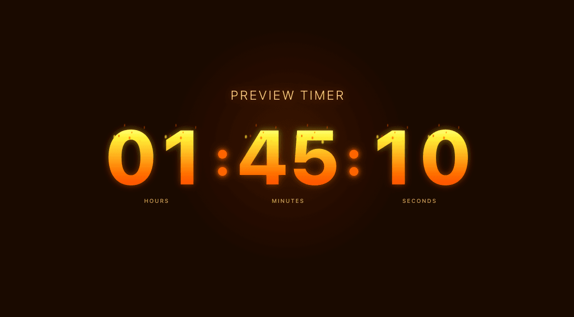 Inferno Digital Timer Theme